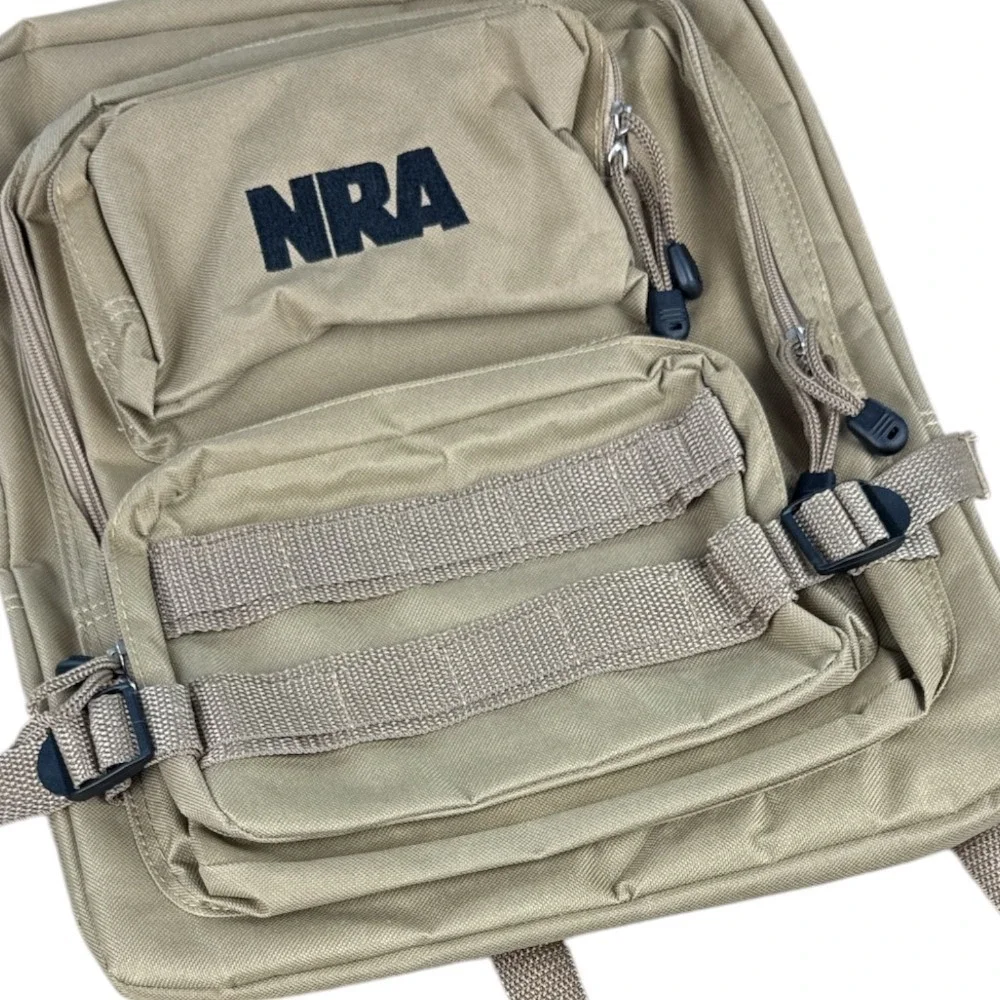 NRA Tactical Backpack‎ Khaki Tan MOLLE Military Style Daypack Hunting Pockets